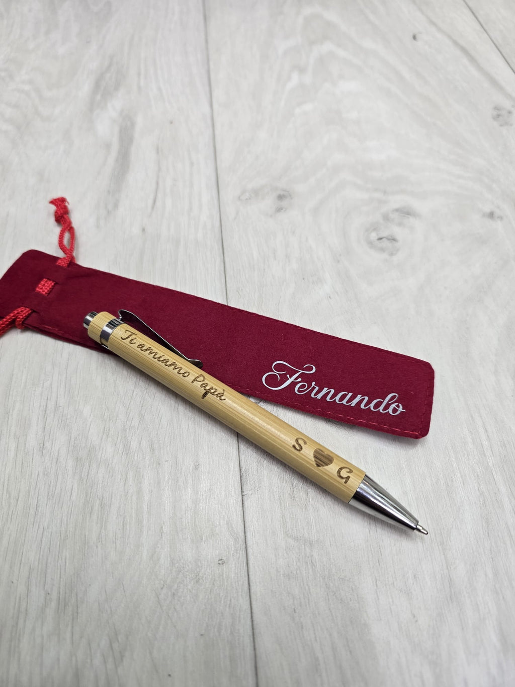 Penna in legno personalizzata